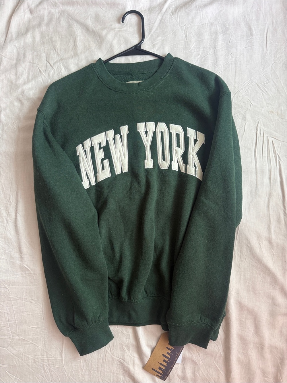 Forest Green 'New York' Pullover Crewneck Sweatshirt